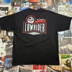 Lowrider The Original Cruising Brand Mens 3XL Black Graphic T-Shirt 1977 Logo